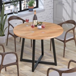 Круглий стіл Бланк Loft Design Дуб Крафт Золотий Круглий стіл Бланк Loft Design Дуб Крафт Золотий