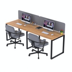 Стильний прямий подвійний стіл ND2-120х70 Дуб Крафт Золотий Loft Design Open Office для двох працівників для коворкінгу офісу Стильний прямий подвійний стіл ND2-120х70 Дуб Крафт Золотий Loft Design Open Office для двох працівників для коворкінгу офісу