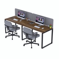 Стильний прямий подвійний стіл ND2-120х70 Горіх Модена Loft Design Open Office для двох працівників для коворкінгу офісу Стильний прямий подвійний стіл ND2-120х70 Горіх Модена Loft Design Open Office для двох працівників для коворкінгу офісу
