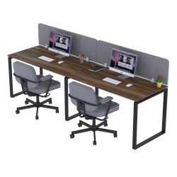 Подвійний письмовий стіл ND2-135х70 Горіх Модена Loft Design Open Office для двох працівників для коворкінгу офісу
