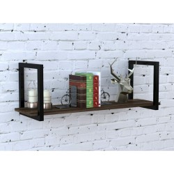 Полиця навісна настінна відкрита лофт PL-1-18 Loft Design 92 см, Горіх Модена