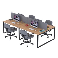 Практичний письмовий стіл для чотирьох ND4-270x140 Дуб Крафт Золотий Loft Design Open Office в офіс кабінет кабінет open-space Практичний письмовий стіл для чотирьох ND4-270x140 Дуб Крафт Золотий Loft Design Open Office в офіс кабінет кабінет open-space