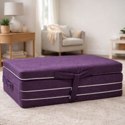 Безкаркасний матрац трансформер Flex Fold h-7 см Transform Collection Family Sleep Фіолетовий розкладний пуф коридору, підлоги Безкаркасний матрац трансформер Flex Fold h-7 см Transform Collection Family Sleep Фіолетовий розкладний пуф коридору, підлоги