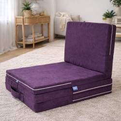 Безкаркасне крісло-трансформер матрац-пуф Flex Fold h-10 см Transform Collection Family Sleep Фіолетовий для підлоги Безкаркасне крісло-трансформер матрац-пуф Flex Fold h-10 см Transform Collection Family Sleep Фіолетовий для підлоги