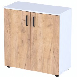Офісна двостулкова тумба дводверна NT2-80-2D Дуб Крафт Золотий Білий Loft Design