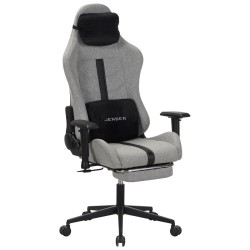Ігрове комп'ютерне крісло VR Racer Textile Jensen темно-сірий з механізмом Tilt і висувною підставкою для ніг Ігрове комп'ютерне крісло VR Racer Textile Jensen темно-сірий з механізмом Tilt і висувною підставкою для ніг