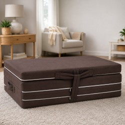 Безкаркасний матрац трансформер коричневий Flex Fold h-7 см Transform Collection Family Sleep розкладний пуф для дитячої, коридору Безкаркасний матрац трансформер коричневий Flex Fold h-7 см Transform Collection Family Sleep розкладний пуф для дитячої, коридору