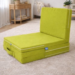 Безкаркасний матрац-пуф крісло-трансформер Family Sleep Flex Fold 10 см Салатове для сну на підлозі Transform Collection Безкаркасний матрац-пуф крісло-трансформер Family Sleep Flex Fold 10 см Салатове для сну на підлозі Transform Collection