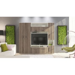 Вітальня Boston Бостон LUXE STUDIO А Рішення: корпус ДСП Біле дерево, фасад ДСП Дуб сонома трюфель. Вітальня Boston Бостон LUXE STUDIO А Рішення: корпус ДСП Біле дерево, фасад ДСП Дуб сонома трюфель.
