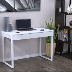 Сучасний комп'ютерний стіл письмової білий ніжки білі L-11 Loft Design Сучасний комп'ютерний стіл письмової білий ніжки білі L-11 Loft Design