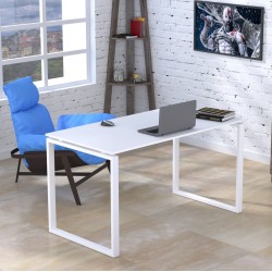 Сучасний стіл письмовий білий лофт мінімалізм Q-135 18 без царги Loft Design Сучасний стіл письмовий білий лофт мінімалізм Q-135 18 без царги Loft Design