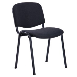 Простий стілець для офісу штабельований iso Ізо чорний А-01 для персоналу, відвідувачів, семінарів AMF Простий стілець для офісу штабельований iso Ізо чорний А-01 для персоналу, відвідувачів, семінарів AMF