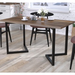 Сучасний кухонний стіл лофт обідній прямокутний Ехо Loft Design Горіх Модена