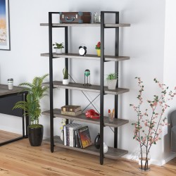 Високий відкритий Стелаж із металу лофт для дому Сингл 5-1200 Loft Design Дуб Палена Високий відкритий Стелаж із металу лофт для дому Сингл 5-1200 Loft Design Дуб Палена