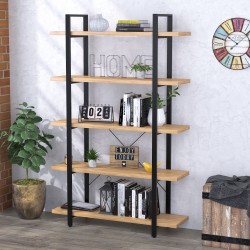 Високий відкритий Стелаж із металу лофт для дому Сингл 5-1200 Loft Design Дуб Крафт Золотий Високий відкритий Стелаж із металу лофт для дому Сингл 5-1200 Loft Design Дуб Крафт Золотий