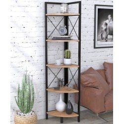 Відкритий поличний стелаж лофт кутовий для дому L-175 Loft Design Дуб Крафт Золотой Відкритий поличний стелаж лофт кутовий для дому L-175 Loft Design Дуб Крафт Золотой