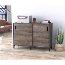 Тумба офісна розсувна LS-1200-830 каркас Антрацит Loft Design Дуб Палена Тумба офісна розсувна LS-1200-830 каркас Антрацит Loft Design Дуб Палена
