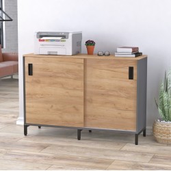 Тумба офісна розсувна LS-1200-830 каркас Антрацит Loft Design Дуб Крафт Золотий Тумба офісна розсувна LS-1200-830 каркас Антрацит Loft Design Дуб Крафт Золотий