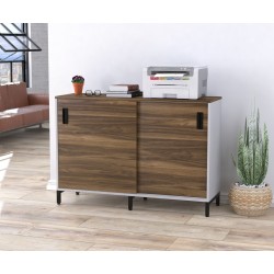 Тумба офісна розсувна LS-1200-830 каркас білий Loft Design Горіх Модена Тумба офісна розсувна LS-1200-830 каркас білий Loft Design Горіх Модена