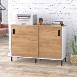 Тумба офісна розсувна LS-1200-830 каркас білий Loft Design Дуб Крафт Золотий Тумба офісна розсувна LS-1200-830 каркас білий Loft Design Дуб Крафт Золотий