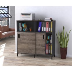 Тумба офісна розсувна LS-1200-1200 каркас Антрацит Loft Design Дуб Палена Тумба офісна розсувна LS-1200-1200 каркас Антрацит Loft Design Дуб Палена