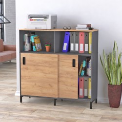 Тумба офісна розсувна LS-1200-1200 каркас Антрацит Loft Design Дуб Крафт Золотий Тумба офісна розсувна LS-1200-1200 каркас Антрацит Loft Design Дуб Крафт Золотий
