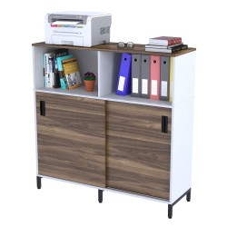 Тумба офісна розсувна LS-1200-1200 каркас білий Loft Design Горіх Модена Тумба офісна розсувна LS-1200-1200 каркас білий Loft Design Горіх Модена