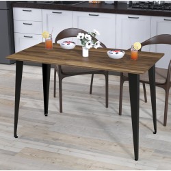 Сучасний стіл лофт для офісу Лінда 120-65 прямі кути Loft Design Горіх Модена Сучасний стіл лофт для офісу Лінда 120-65 прямі кути Loft Design Горіх Модена