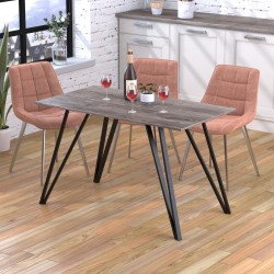 Стіл лофт обідній кухонний Ліма 120-65 прямокутний Loft Design Дуб Палена