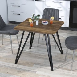 Стіл лофт обідній квадратний Лима 80-80 із заокругленими кутами Loft Design Горіх Модена Стіл лофт обідній квадратний Лима 80-80 із заокругленими кутами Loft Design Горіх Модена
