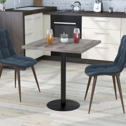Барний обідній стіл квадратний у стилі лофт BS-450 700х700 Loft Design на ніжці Барний обідній стіл квадратний у стилі лофт BS-450 700х700 Loft Design на ніжці