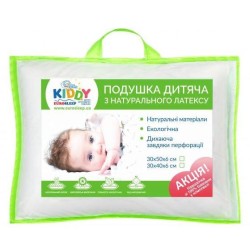 Дитяча латексна подушка Kiddy Latex 30×50×6 см гіпоалергенна та ортопедична для дівчаток і хлопчиків Eurosleep
