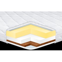 Дитячий ортопедичний матрац 8 см Kiddy Cocos Memory Eurosleep з кокосом, піною пам'яті та знімним чохлом 60х120
