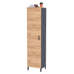 Шафа пенал офісна з полицями LT-450-1900 каркас антрацит Loft Design Дуб Крафт Золотий Шафа пенал офісна з полицями LT-450-1900 каркас антрацит Loft Design Дуб Крафт Золотий