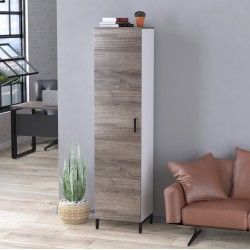 Шафа пенал офісна з полицями LT-450-1900 каркас білий Loft Design Дуб Палена Шафа пенал офісна з полицями LT-450-1900 каркас білий Loft Design Дуб Палена