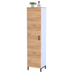 Шафа пенал офісна з полицями LT-450-1900 каркас білий Loft Design Дуб Крафт Золотий Шафа пенал офісна з полицями LT-450-1900 каркас білий Loft Design Дуб Крафт Золотий