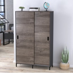 Шафа офісна для документів розсувна двостулкова LS-1200-1900 каркас антрацид Loft Design Дуб Палена Шафа офісна для документів розсувна двостулкова LS-1200-1900 каркас антрацид Loft Design Дуб Палена