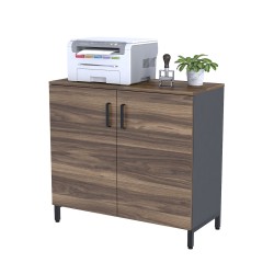 Тумба офісна двошарова LT-900-830 каркас антрацит Loft Design Горіх Модена Тумба офісна двошарова LT-900-830 каркас антрацит Loft Design Горіх Модена
