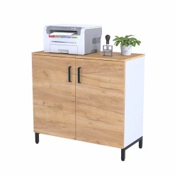 Тумба офісна двошарова LT-900-830 каркас білий Loft Design Дуб Крафт Золотий Тумба офісна двошарова LT-900-830 каркас білий Loft Design Дуб Крафт Золотий