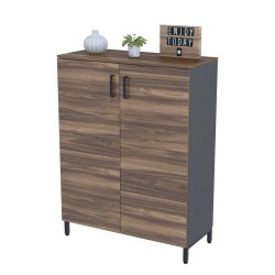 Тумба офісна двостулкова дводверна LT-900-1200 каркас антрацит Loft Design Горіх Модена Тумба офісна двостулкова дводверна LT-900-1200 каркас антрацит Loft Design Горіх Модена