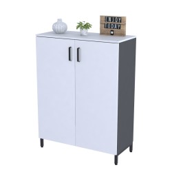 Тумба офісна двостулкова дводверна LT-900-1200 каркас антрацит Loft Design Білий Німфея Альба Тумба офісна двостулкова дводверна LT-900-1200 каркас антрацит Loft Design Білий Німфея Альба