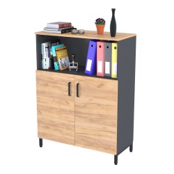 Тумба офісна двостулкова LTO-900-1200 каркас антрацит Loft Design Тумба офісна двостулкова LTO-900-1200 каркас антрацит Loft Design