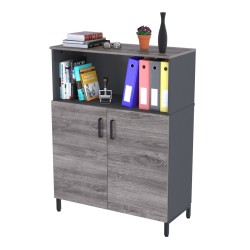 Тумба офісна двостулкова LTO-900-1200 каркас антрацит Loft Design Дуб Палена Тумба офісна двостулкова LTO-900-1200 каркас антрацит Loft Design Дуб Палена