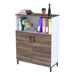 Тумба офісна двостулкова дводверна LTO-900-1200 каркас білий Loft Design Горіх Модена Тумба офісна двостулкова дводверна LTO-900-1200 каркас білий Loft Design Горіх Модена
