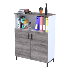 Тумба офісна двостулкова LTO-900-1200 каркас білий Loft Design Дуб Паліна Тумба офісна двостулкова LTO-900-1200 каркас білий Loft Design Дуб Паліна